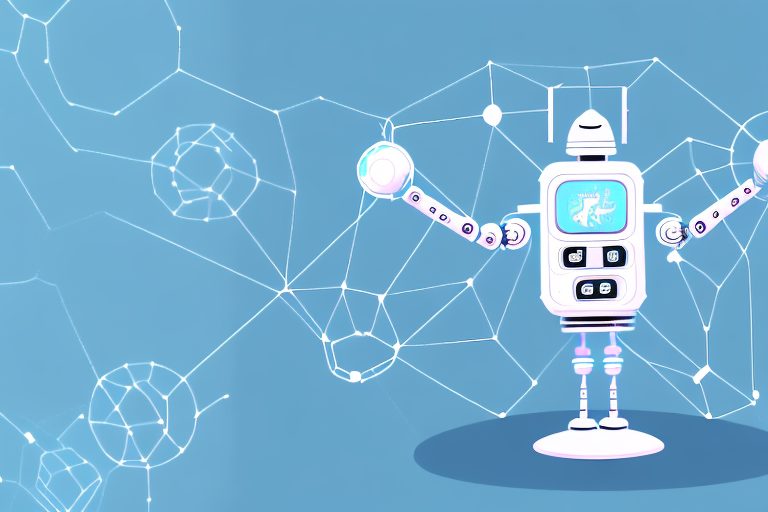 A robot interacting with a blockchain network